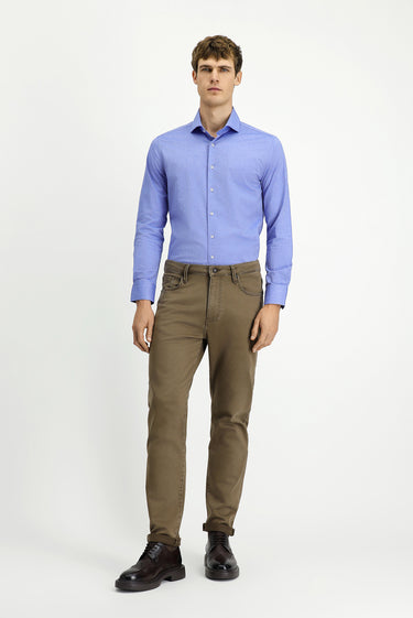 Açık Kahve  Regular Fit Likralı Kanvas / Chino Pantolon