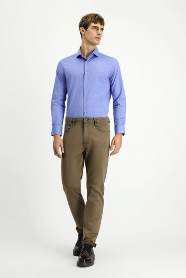 Açık Kahve  Regular Fit Likralı Kanvas / Chino Pantolon