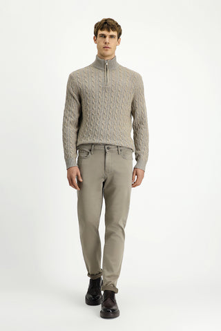  Açık Vizon Regular Fit Likralı Kanvas / Chino Pantolon