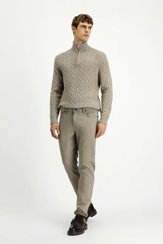  Açık Vizon Regular Fit Likralı Kanvas / Chino Pantolon