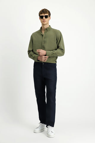 Koyu Mavi  6 Drop Regular Fit Standart Kesim Likralı Kanvas / Chino Pantolon