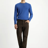 Orta Kahve Relaxed Fit Rahat Kesim Likralı Kanvas / Chino Pantolon