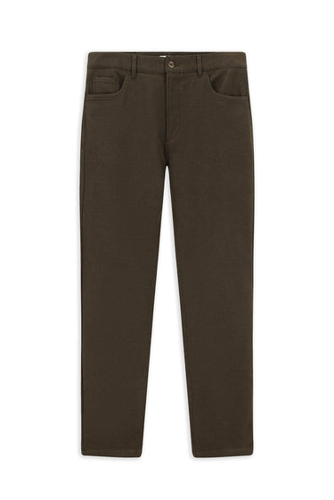 Orta Kahve Relaxed Fit Rahat Kesim Likralı Kanvas / Chino Pantolon