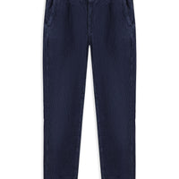 Koyu Mavi  Tapered Fit Likralı Kadife Pantolon