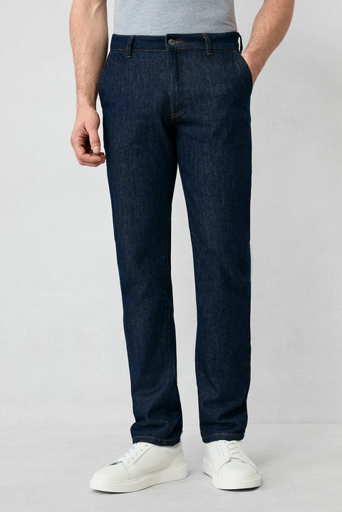 Koyu Lacivert Bootcut Fit Pamuk Denim Pantolon