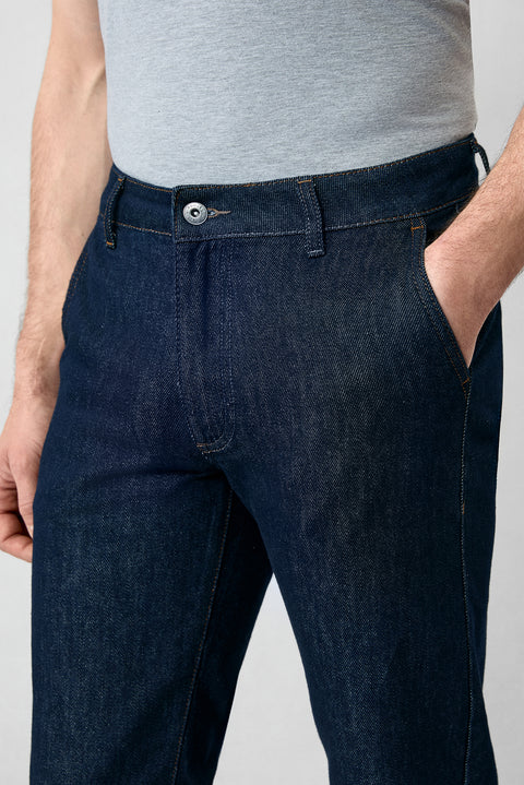 Koyu Lacivert Bootcut Fit Pamuk Denim Pantolon