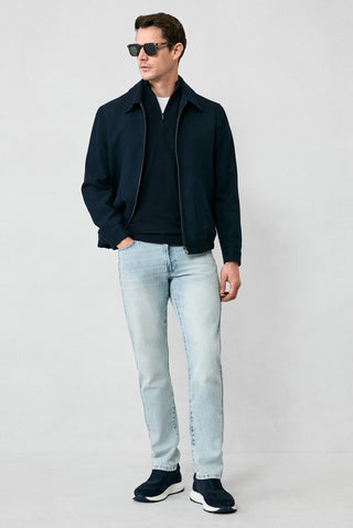  Aç?k Mavi Bootcut Fit Pamuk Denim Pantolon-Ki??l?