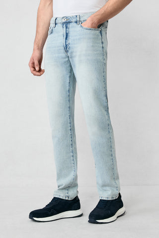  Açık Mavi Bootcut Fit Pamuk Denim Pantolon