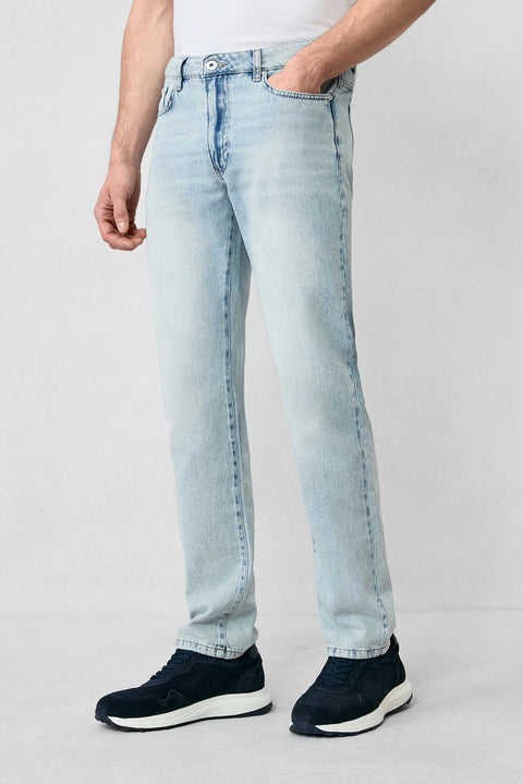 Açık Mavi Bootcut Fit Pamuk Denim Pantolon