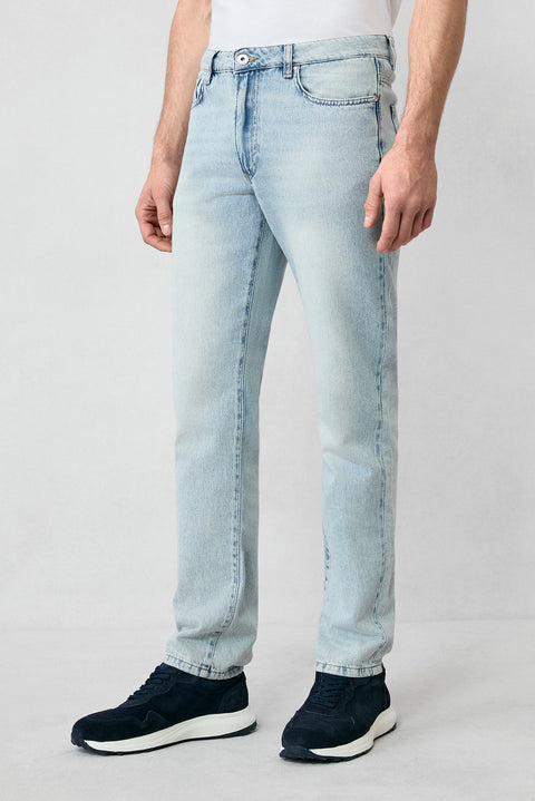 Açık Mavi Bootcut Fit Pamuk Denim Pantolon
