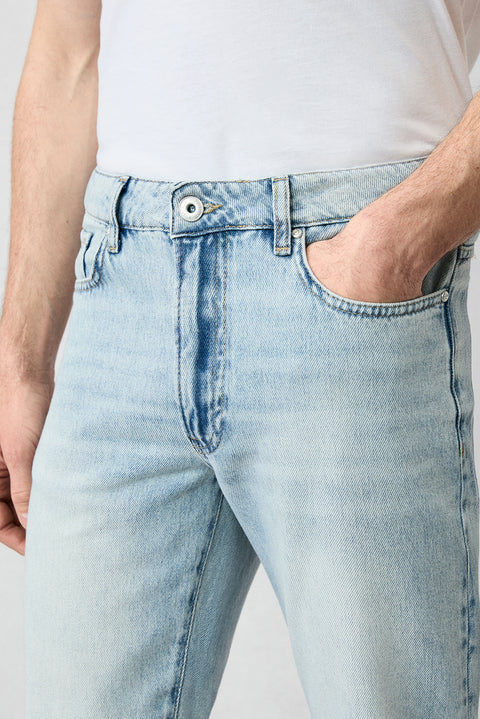 Açık Mavi Bootcut Fit Pamuk Denim Pantolon