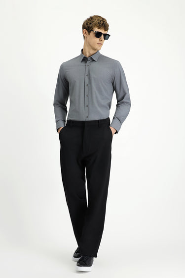 Siyah Slim Fit Dar Kesim Likralı Kanvas / Chino Pantolon