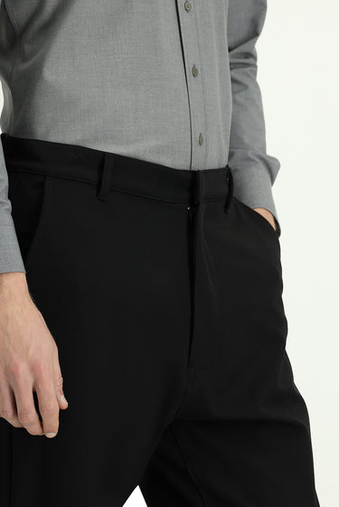 Siyah Slim Fit Dar Kesim Likralı Kanvas / Chino Pantolon