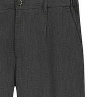 Açık Antrasit 7 Drop Slim Fit Dar Kesim Likralı Esnek Beli Lastikli Pileli Kanvas / Chino Pantolon