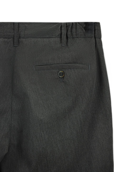 Açık Antrasit 7 Drop Slim Fit Dar Kesim Likralı Esnek Beli Lastikli Pileli Kanvas / Chino Pantolon