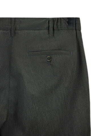  Aç?k Antrasit Straight Relaxed Fit Likral? Esnek Beli Lastikli Pileli Kanvas / Chino Pantolon-Ki??l?