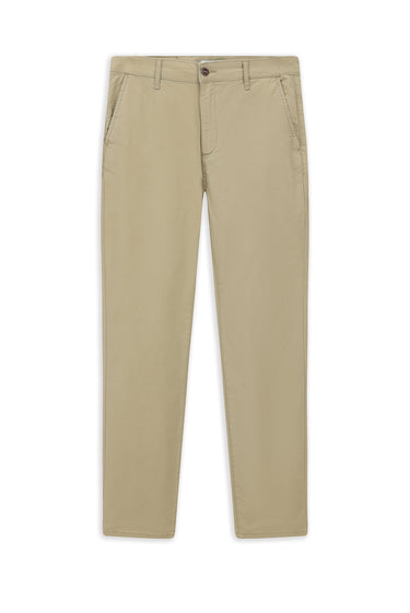 Orta Bej Regular Fit Likralı Kanvas / Chino Pantolon
