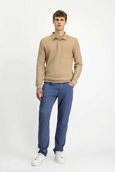  Mavi Regular Fit Likralı Kanvas / Chino Pantolon