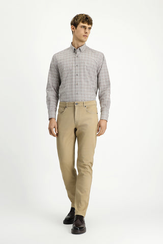  Açık Bej Regular Fit Likralı Kanvas / Chino Pantolon