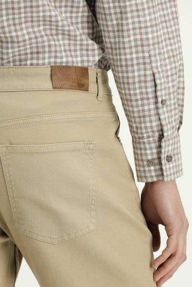 Açık Bej Regular Fit Likralı Kanvas / Chino Pantolon