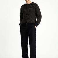 Siyah Regular Fit Likralı Kanvas / Chino Pantolon