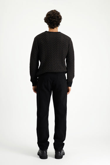  Siyah Regular Fit Likralı Kanvas / Chino Pantolon