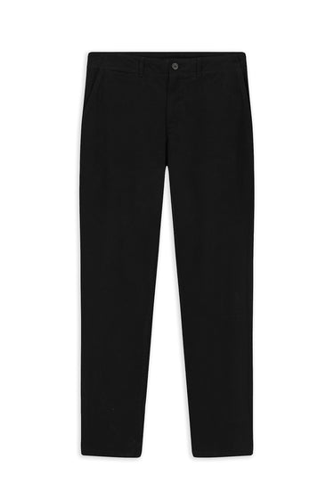Siyah Regular Fit Likralı Kanvas / Chino Pantolon