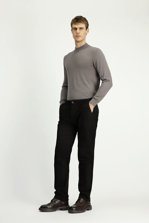 Orta Kahve 6 Drop Regular Fit Standart Kesim Likralı Kanvas / Chino Pantolon