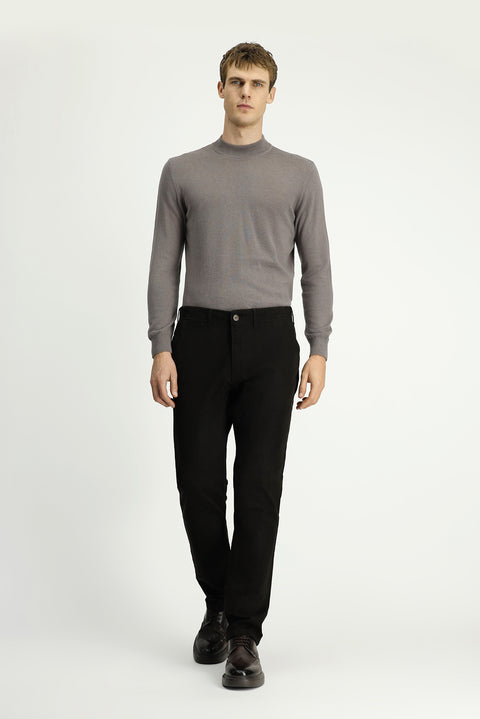 Orta Kahve 6 Drop Regular Fit Standart Kesim Likralı Kanvas / Chino Pantolon