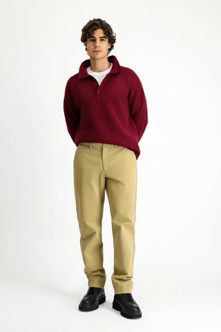  Açık Bej 6 Drop Regular Fit Standart Kesim Likralı Kanvas / Chino Pantolon