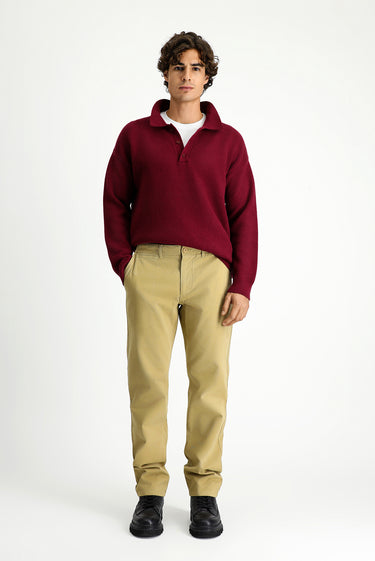 Açık Bej Regular Fit Likralı Kanvas / Chino Pantolon