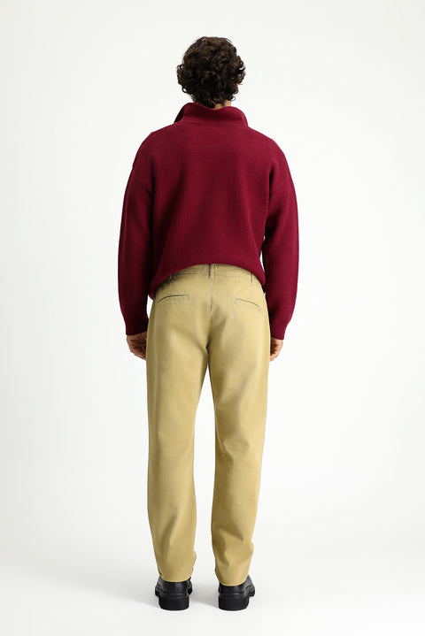 Açık Bej 6 Drop Regular Fit Standart Kesim Likralı Kanvas / Chino Pantolon