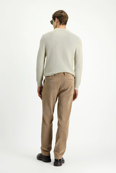  Orta Bej Regular Fit Likralı Kanvas / Chino Pantolon