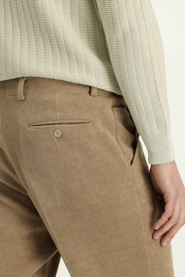 Orta Bej Regular Fit Likralı Kanvas / Chino Pantolon