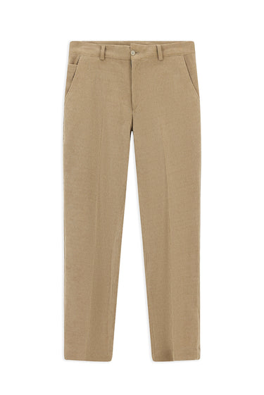 Orta Bej Regular Fit Likralı Kanvas / Chino Pantolon