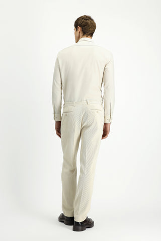  Ekru Regular Fit Likral? Kanvas / Chino Pantolon-Ki??l?