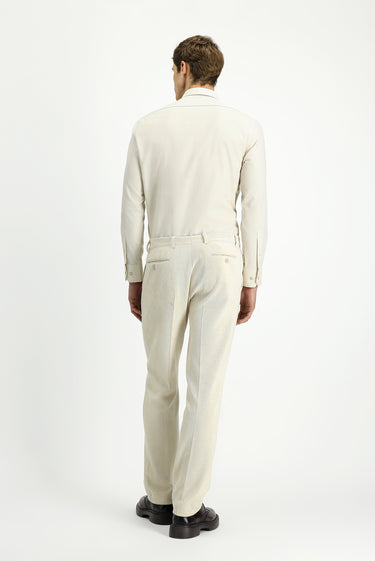  Ekru Regular Fit Likralı Kanvas / Chino Pantolon