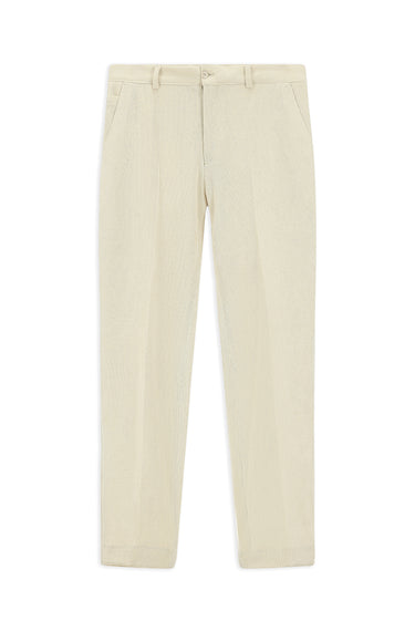 Ekru Regular Fit Likralı Kanvas / Chino Pantolon