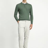 Açık Gri 4 Drop Relaxed Fit Rahat Kesim Yandan Cep Likralı Kanvas / Chino Pantolon