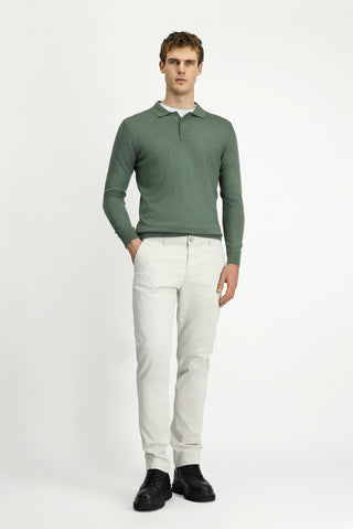  Açık Gri 4 Drop Relaxed Fit Rahat Kesim Yandan Cep Likralı Kanvas / Chino Pantolon