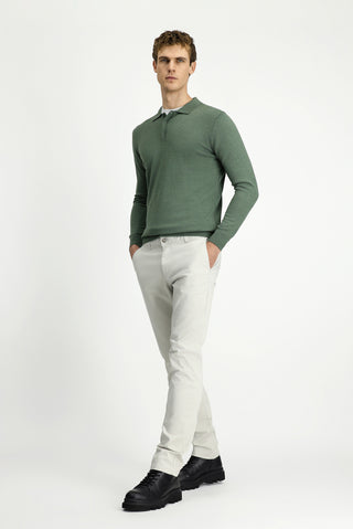  Açık Gri 4 Drop Relaxed Fit Rahat Kesim Yandan Cep Likralı Kanvas / Chino Pantolon