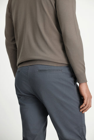  Orta Füme 4 Drop Relaxed Fit Rahat Kesim Yandan Cep Likralı Kanvas / Chino Pantolon