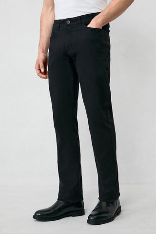  Siyah Slim Fit Dar Kesim Likralı Esnek Kanvas / Chino Pantolon