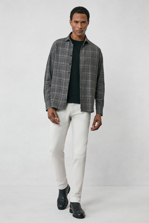 Açık Gri 6 Drop Regular Fit Standart Kesim Likralı Esnek Kanvas / Chino Pantolon