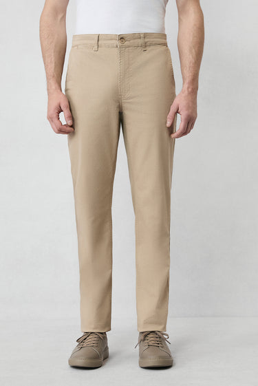 Orta Bej 6 Drop Regular Fit Standart Kesim Pamuklu Spor Pantolon