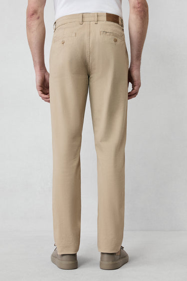 Orta Bej 6 Drop Regular Fit Standart Kesim Pamuklu Spor Pantolon