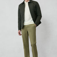 Orta Haki 6 Drop Regular Fit Standart Kesim Pamuklu Spor Pantolon