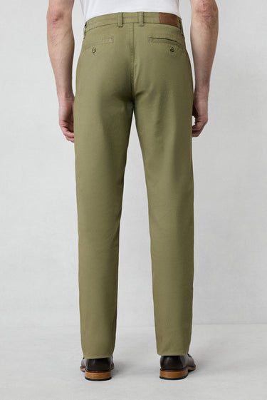 Orta Haki 6 Drop Regular Fit Standart Kesim Pamuklu Spor Pantolon