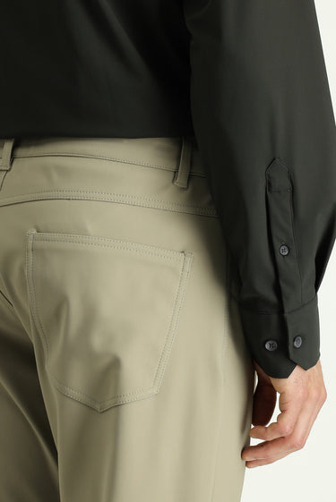 Orta Bej Techno-Line 6 Drop Regular Fit Standart Kesim Çantalı Kanvas / Chino Pantolon