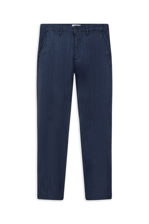 Koyu Lacivert Relaxed Fit Rahat Kesim Lyocell Karışımlı Kanvas / Chino Pantolon